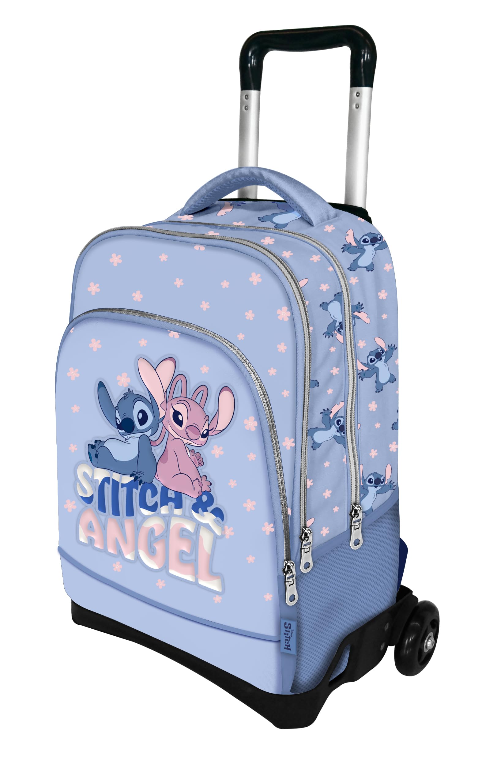 VARZI Trolley Scuola Stitch: Un Compagno di Viaggio Allegro e Pratico, Con Design Colorato e Spazioso, Perfetto per la Scuola e Ogni Avventura Quotidiana! Con Penna Omaggio