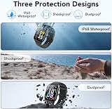 CASCHO Montre Connectée Femme Homme, 1.85" HD Smartwatch, 115+ Modes, Sport Tracker avec téléphonie Bluetooth,Montre Podomètre étanche IP68, Veille jusqu'à 30 Jours, iOS/Android - Noir Brillant - 8