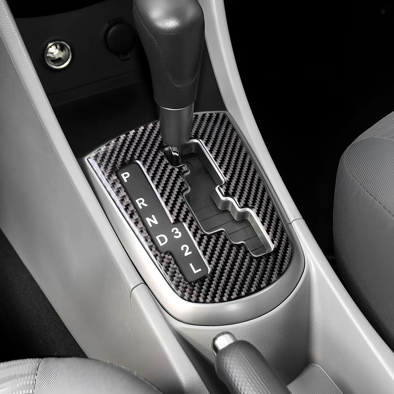 BETTERHUMZ Gear Shift Panel Frame Sticker for Hyundai Accent Sedan Hatchback 2010 2011 2012 2013 2014 2015 2016 Carbon Fiber Center Console Car Interior Accessories