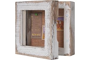Tiny 3x3 Shadow Box with Glass and Door for Collectibles Display: Perfect...