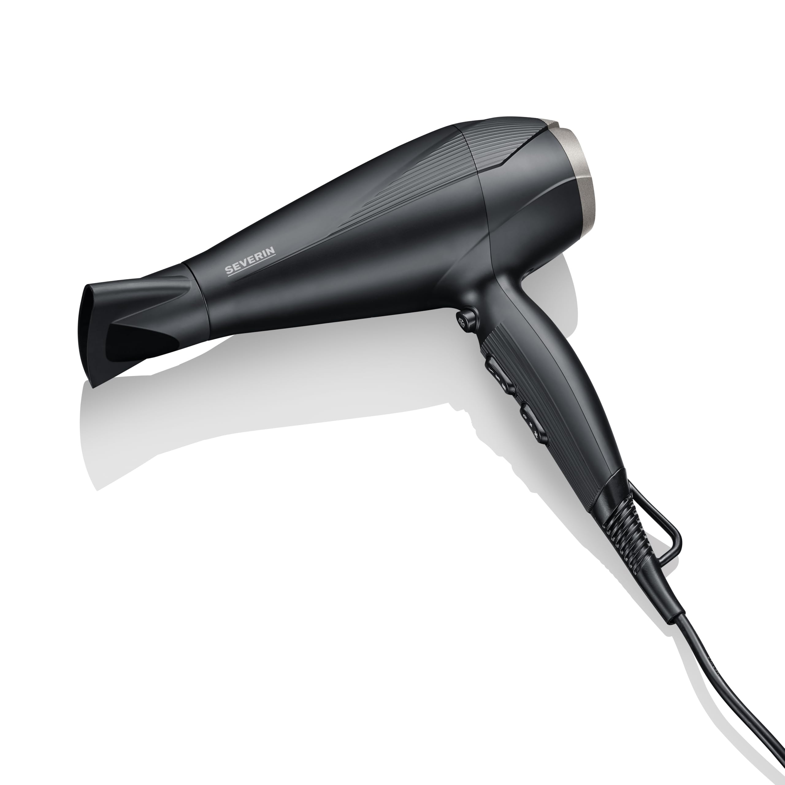 SEVERIN Seche cheveux performant avec moteur AC et technologie ionique, Sèche cheveux avec diffuseur et concentrateur amovibles, sèche-cheveux puissant 2 300 W, Noir, HT 0167