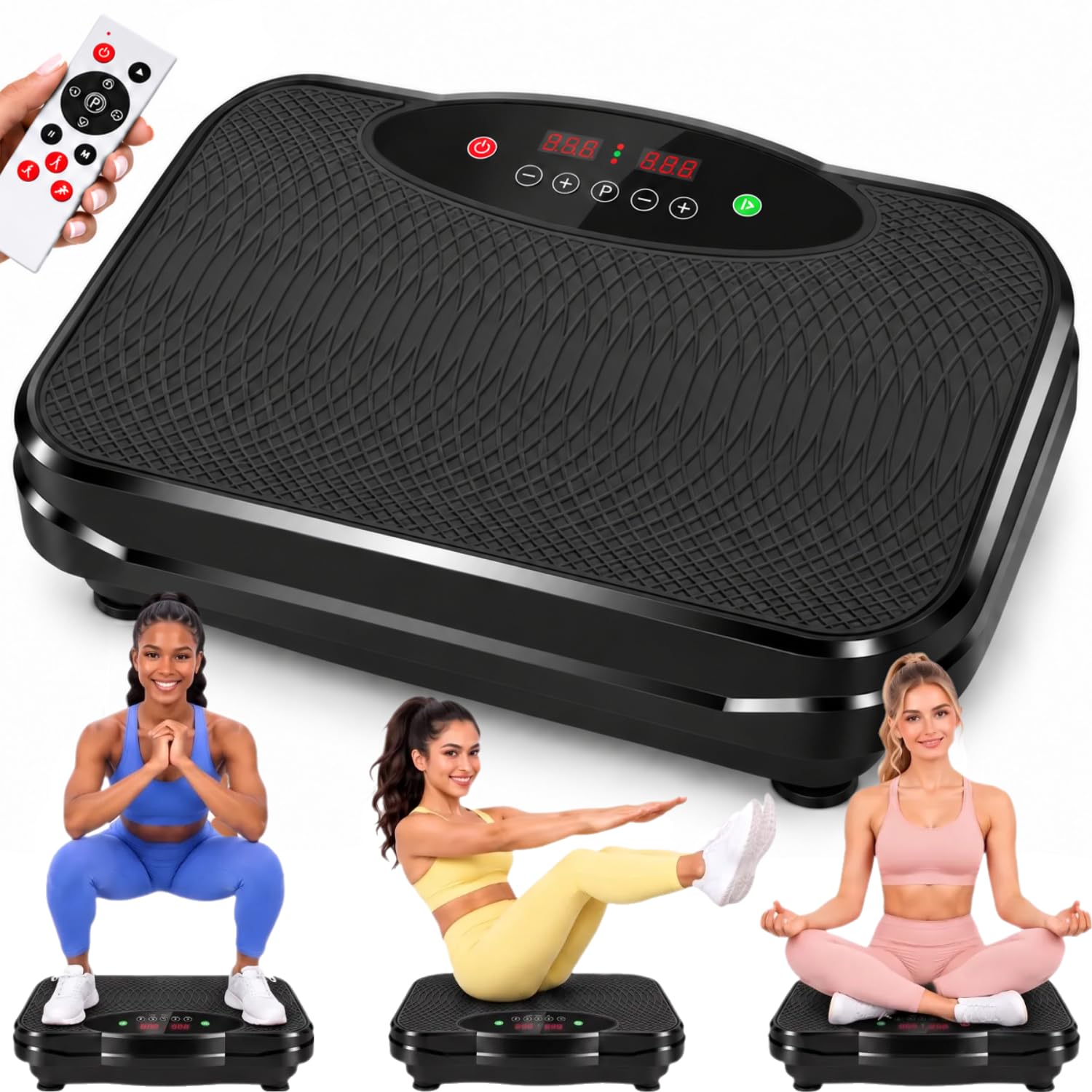 CITXMOTI Vibration Plate Exercise Machine for Lymphatic Drainage | 120 Speeds & 5 Presets, Whole Body Workout Equipment, 400 lbs Capacity, Quiet & Powerful, for Home Gym Body Toning