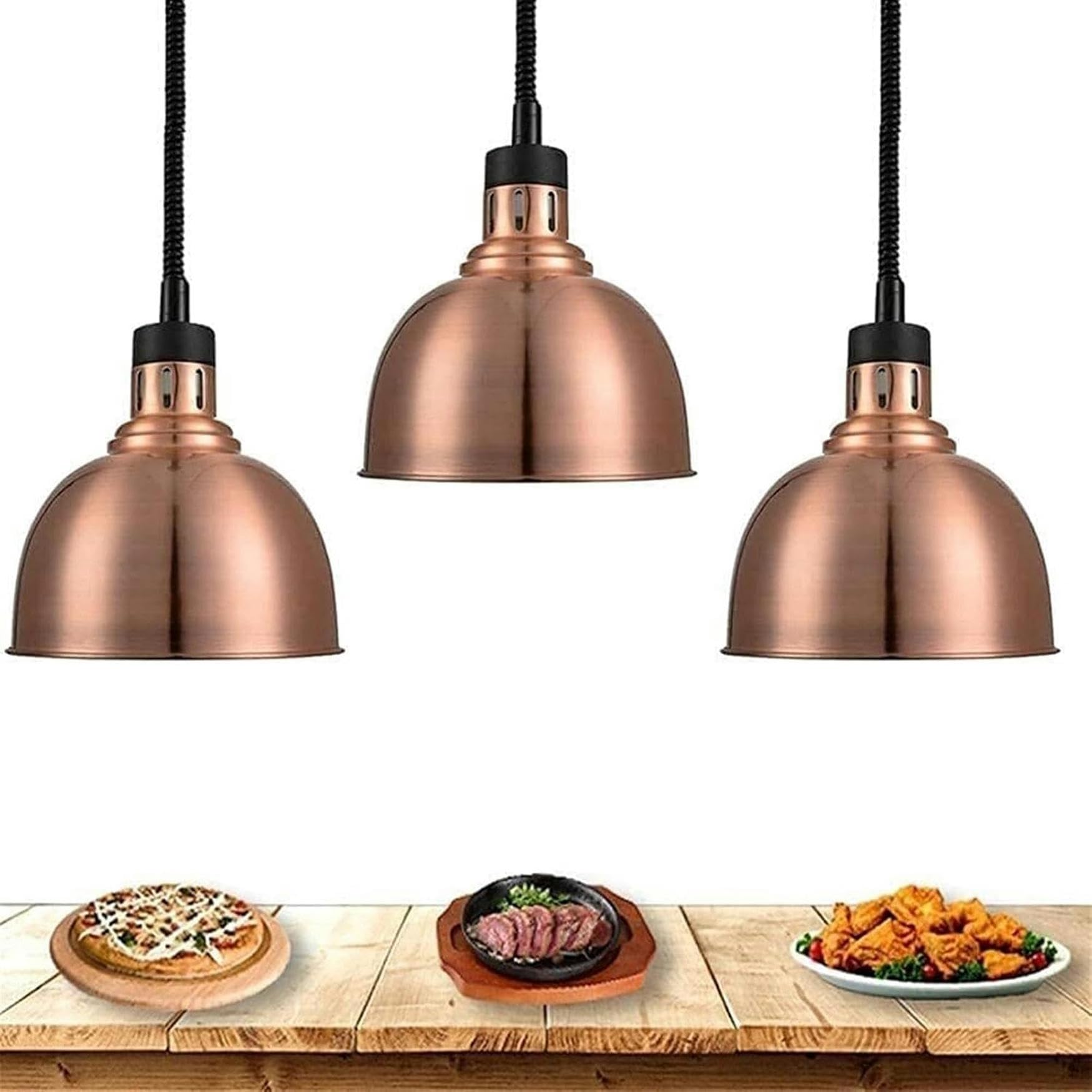 Lampa grzewcza do podgrzewania żywności, zestaw 3 sztuk, lampa grzewcza do podgrzewania żywności, lampa kuchenna, przenośna lampa grzewcza do żywności z żarówką, spr