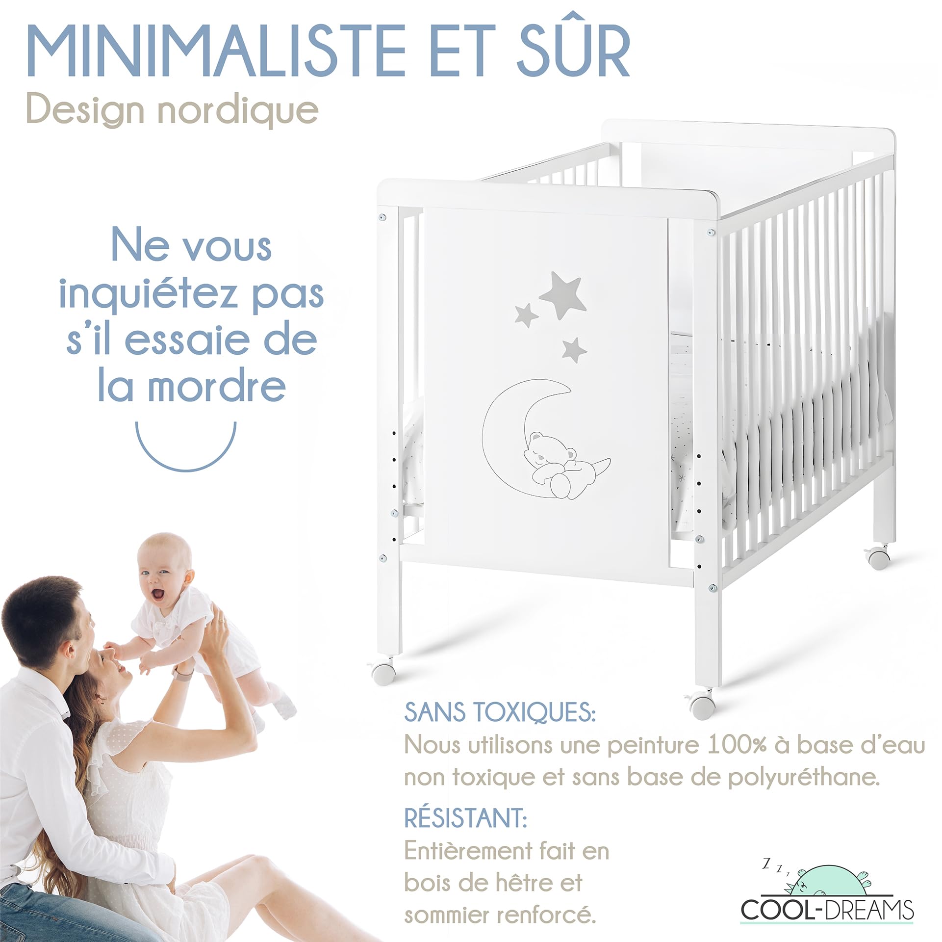 Lit d'appoint Indi + kit d'appoint + kit de Transformation en lit CoolDreams