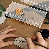 Vista 5 de 10 Pcak 6'' Plastic Storage Boxes, Small Storage Containers with Hinged Lids, Rectangle Clear Boxes for Beads, Jewelry, Game Pieces, Pens and Crafts