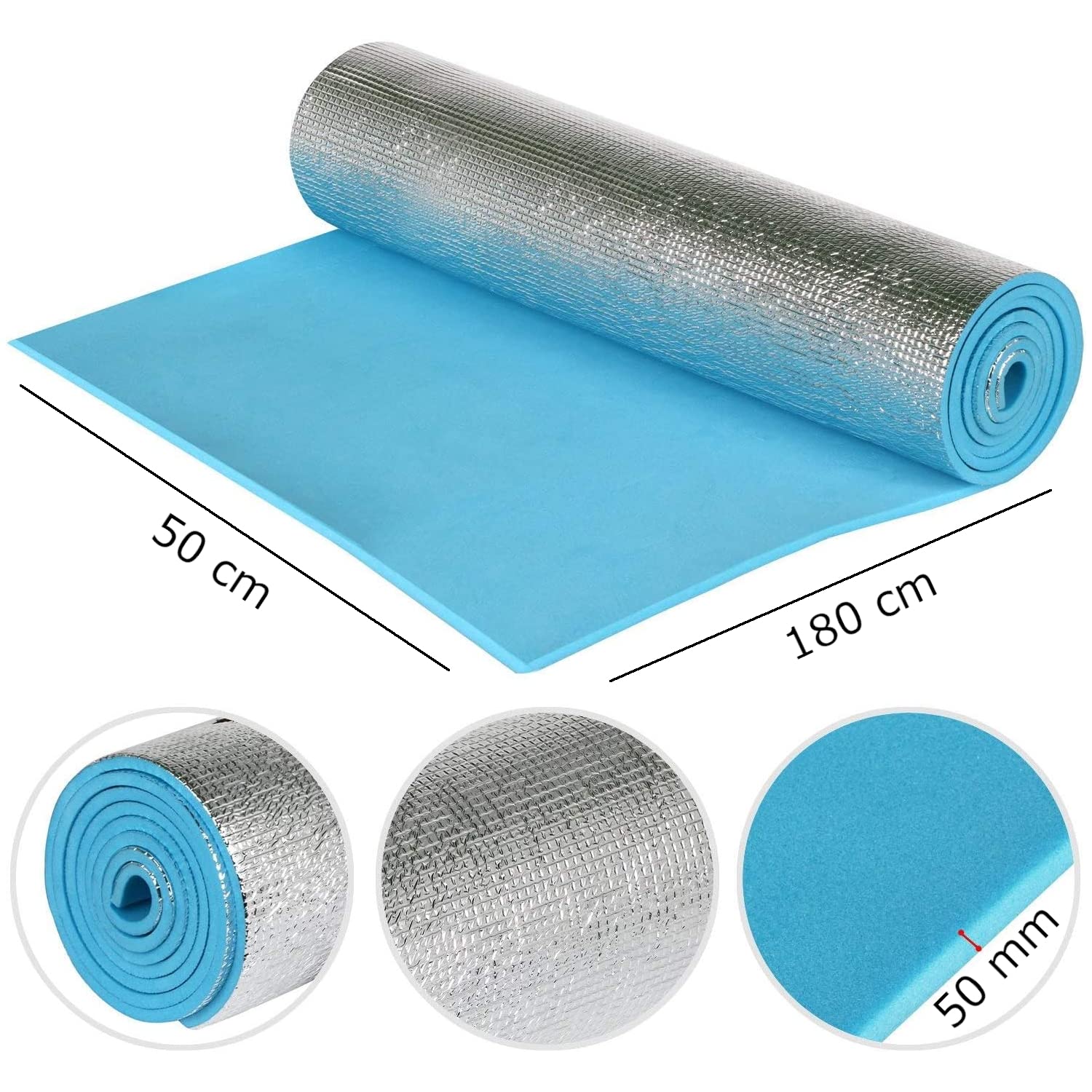 Oceano Materassino da campeggio Schiuma Escursioni Pic-nic Spiaggia attività aria aperta Materasso Leggero Stuoia isolata Camping Foam Mat durevole confortevole impermeabile umidità suolo 180x50x0.5cm