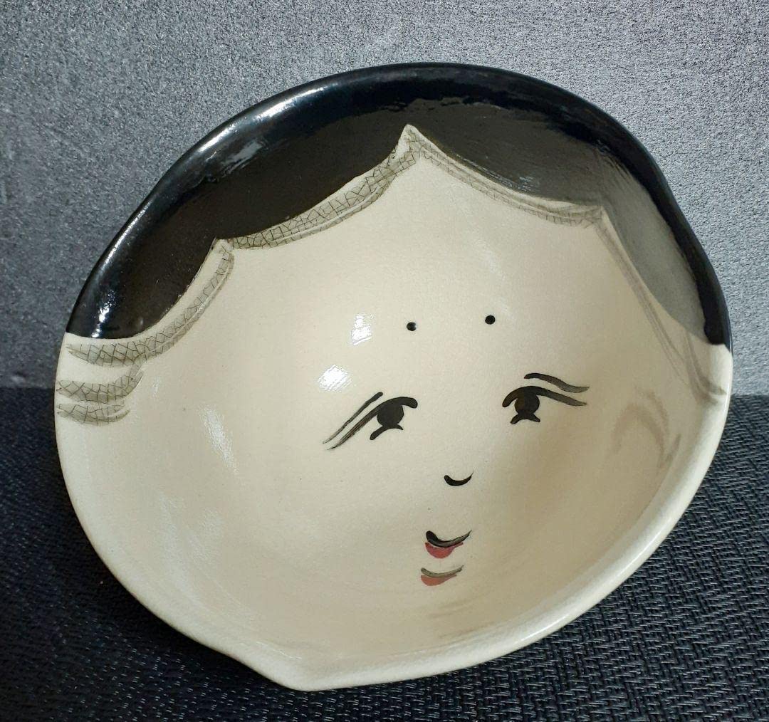 Amazon.co.jp: 京焼 清水焼 在印 お福 お多福 百福 茶碗 抹茶茶碗