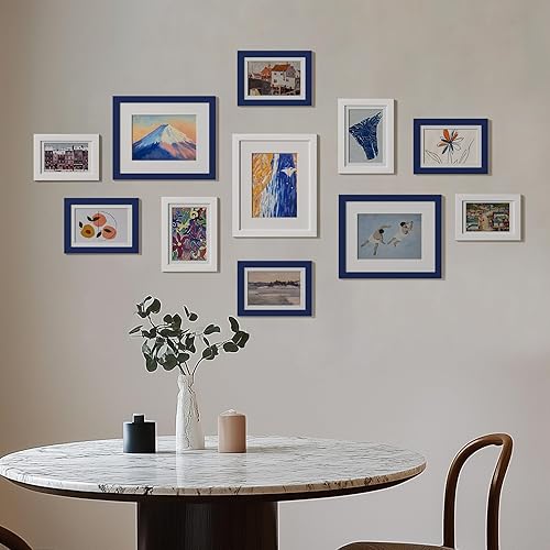 Vista 150 de eletecpro Juego de 10 marcos de fotos de 8 x 10 pulgadas, collage de fotos, decoración de pared, fotos de 5 x 7 con paspartú o de 8 x 10 pulgadas