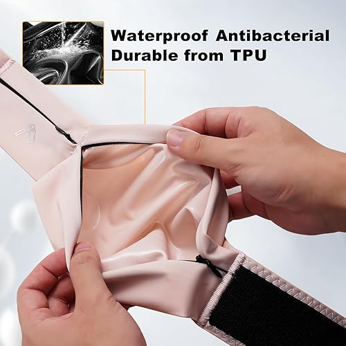 Miniatura 3 de Cinturón para correr para mujeres y hombres, a prueba de agua, riñonera con botella de agua, cinturones delgados de hidratación para bolsa de correr