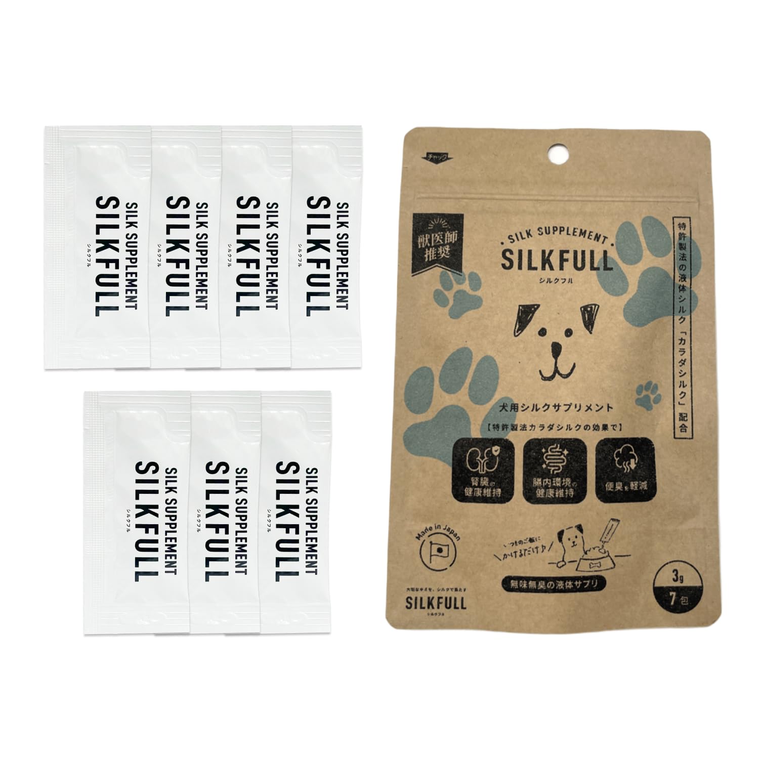 Amazon.co.jp: SILKFULL（シルクフル）犬の腎ケア サプリメント 犬