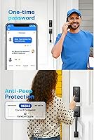 Vista 6 de Juego de cerradura inteligente WiFi para puerta de entrada sin llave con manija de puerta delantera, desbloqueo biométrico de huellas dactilares