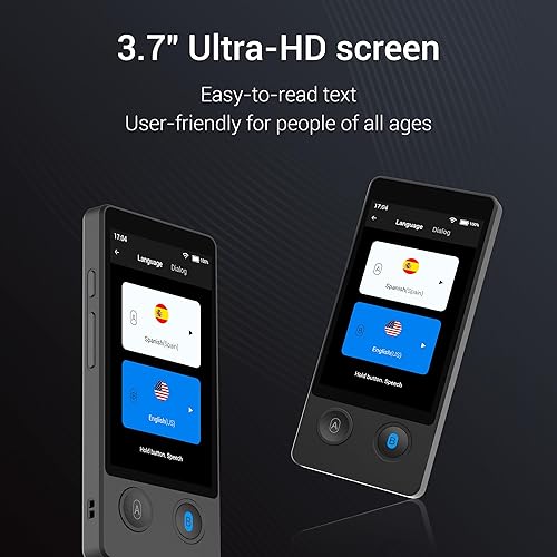 Miniatura 6 de XUPURTLK Dispositivo de traductor, traductor de idiomas, no necesita WiFi, traductor bidireccional en tiempo real con 144 idiomas, en líneasin