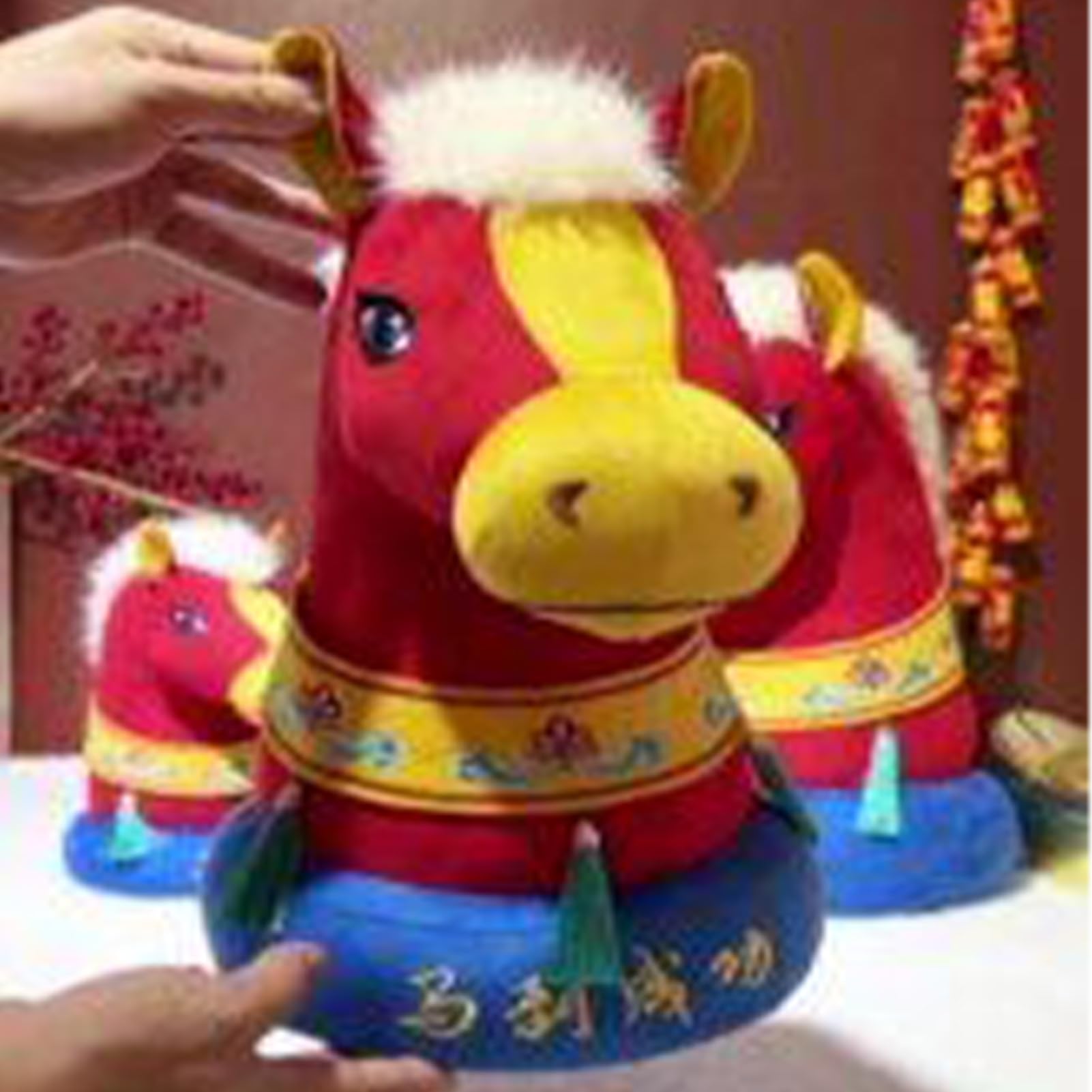 Giocattolo Di Peluche A Forma Di Cavallo Mascotte Per Le Feste E Il | Peluche per l'Anno del Cavallo Cinese per Automobile Ufficio Negozio Ristorante e Tavolo