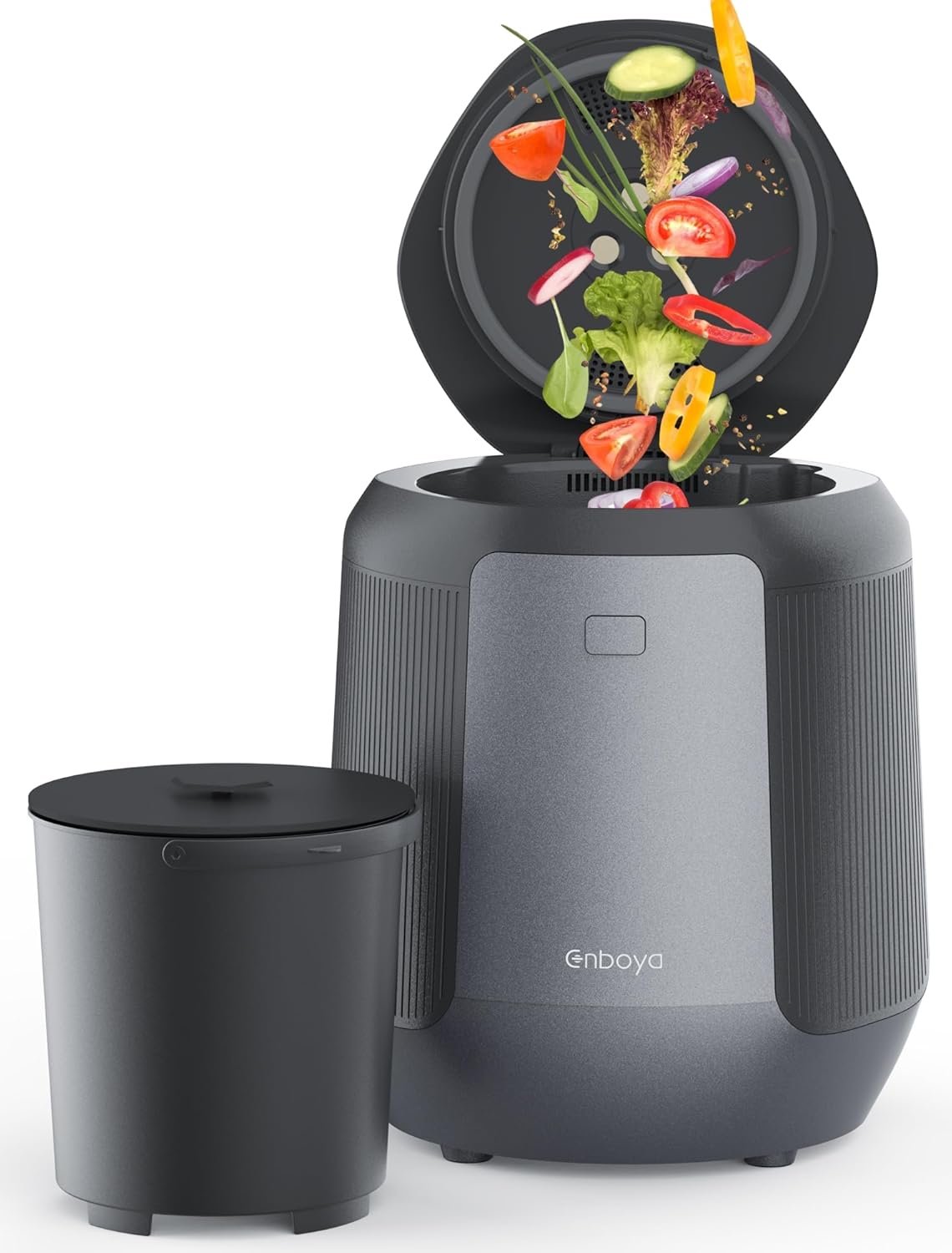 Electric Kitchen Composter 4.2L Large Capacity Food Waste Composter, Odor-Free & Quiet Countertop Compost Bin for Home, Indoor Food Cycler with Replaceable Charcoal Filtration