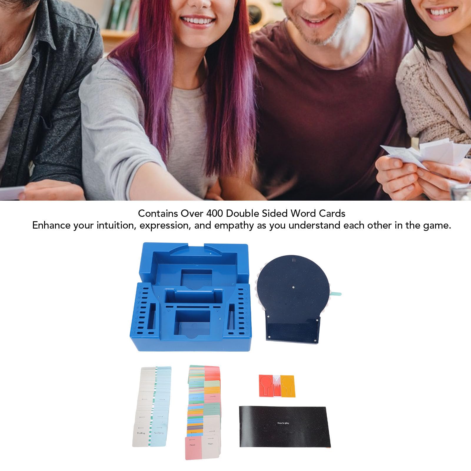 Generic Juego de Mesa Wavelength Telepathic Party Fácil de Aprender para Noches Familiares y Fiestas Grupales Material de Papel