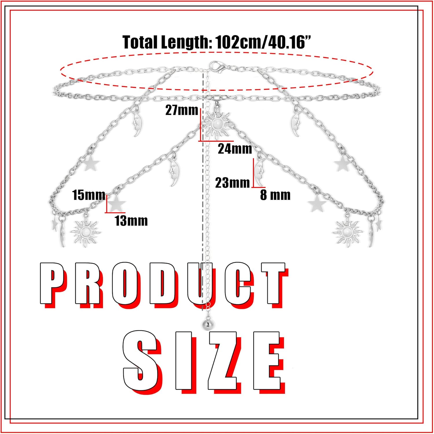 Manfnee Western Metal Concho Belt for Women Cowgirl Chain Belts for Dresses Jeans Country Concert Outfit - Image 2