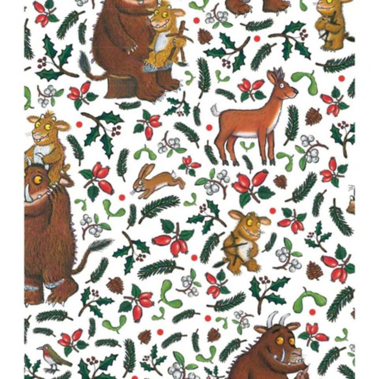 Danilo Promotions Ltd The Gruffalo Christmas Wrapping Paper, 4 Sheets, 4 Tags, The Gruffalo Wrapping Paper for Christmas