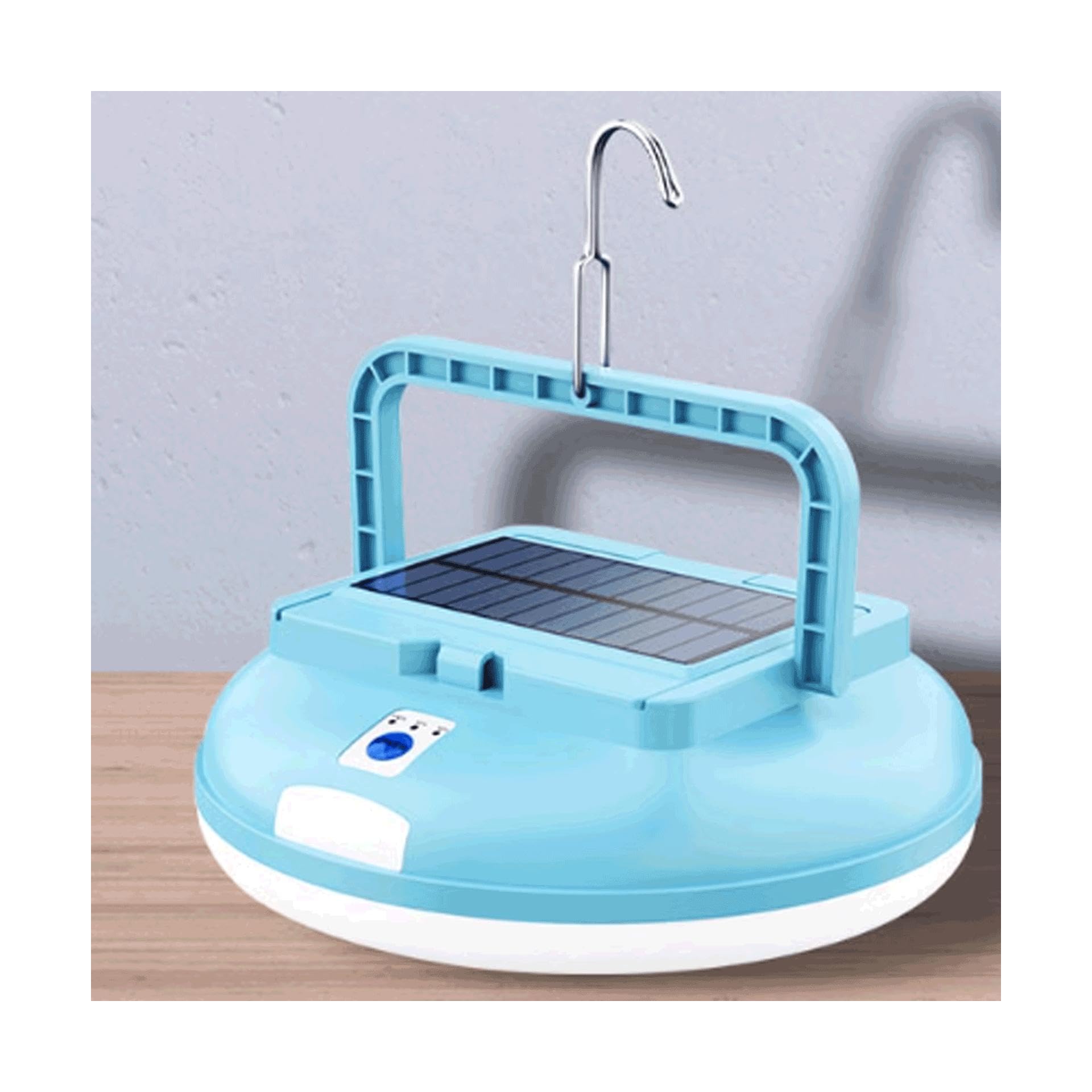 Linterna de plástico para Acampar, Linterna para Tienda de campaña al Aire Libre, Linterna de Camping con Carga Solar, Linterna de Camping Multifuncional con Gancho