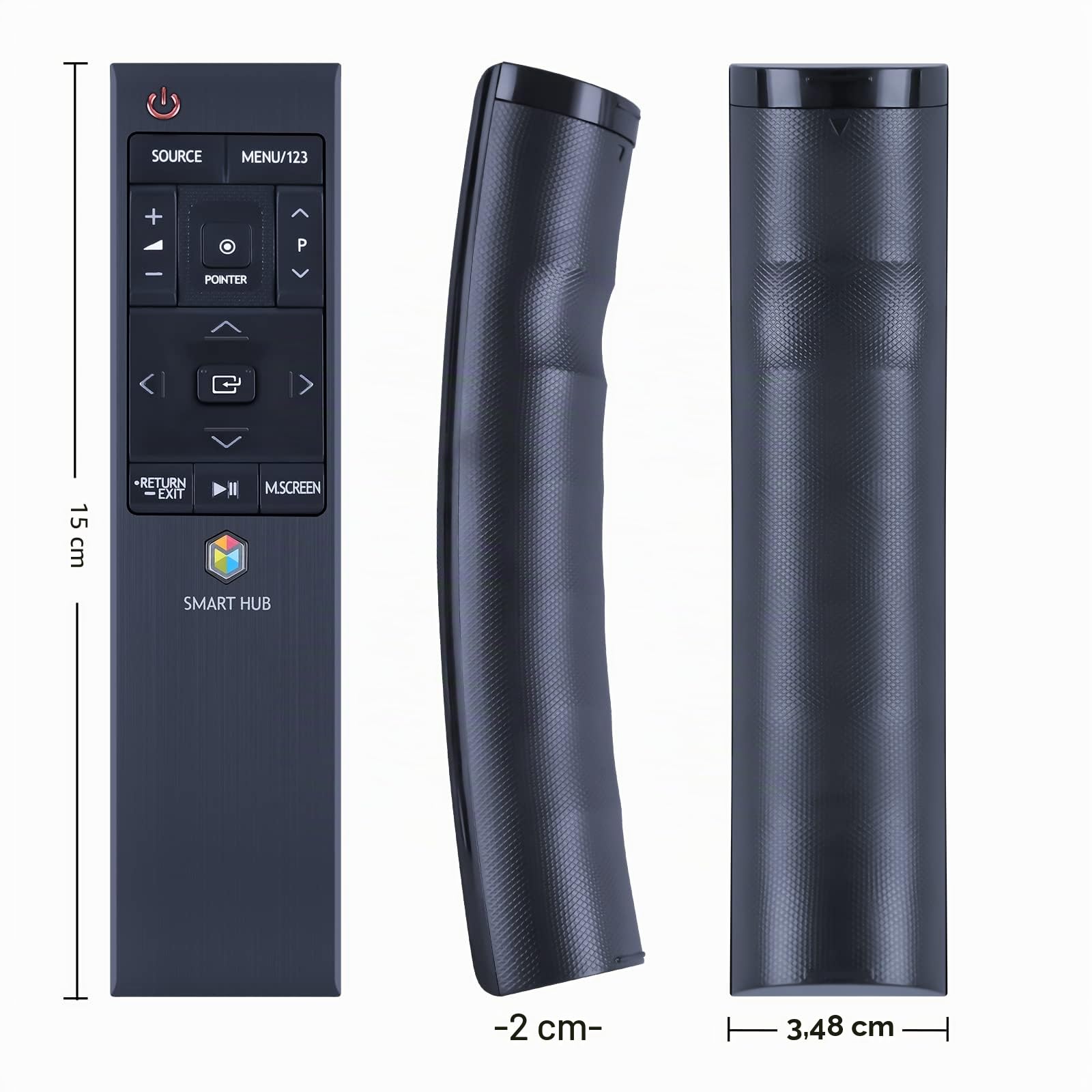 Télécommande vocale BN59-01220D compatible avec Samsung HUB Smart TV BN59-01220E BN59-01220G BN59-01220B TM1580 TM1560