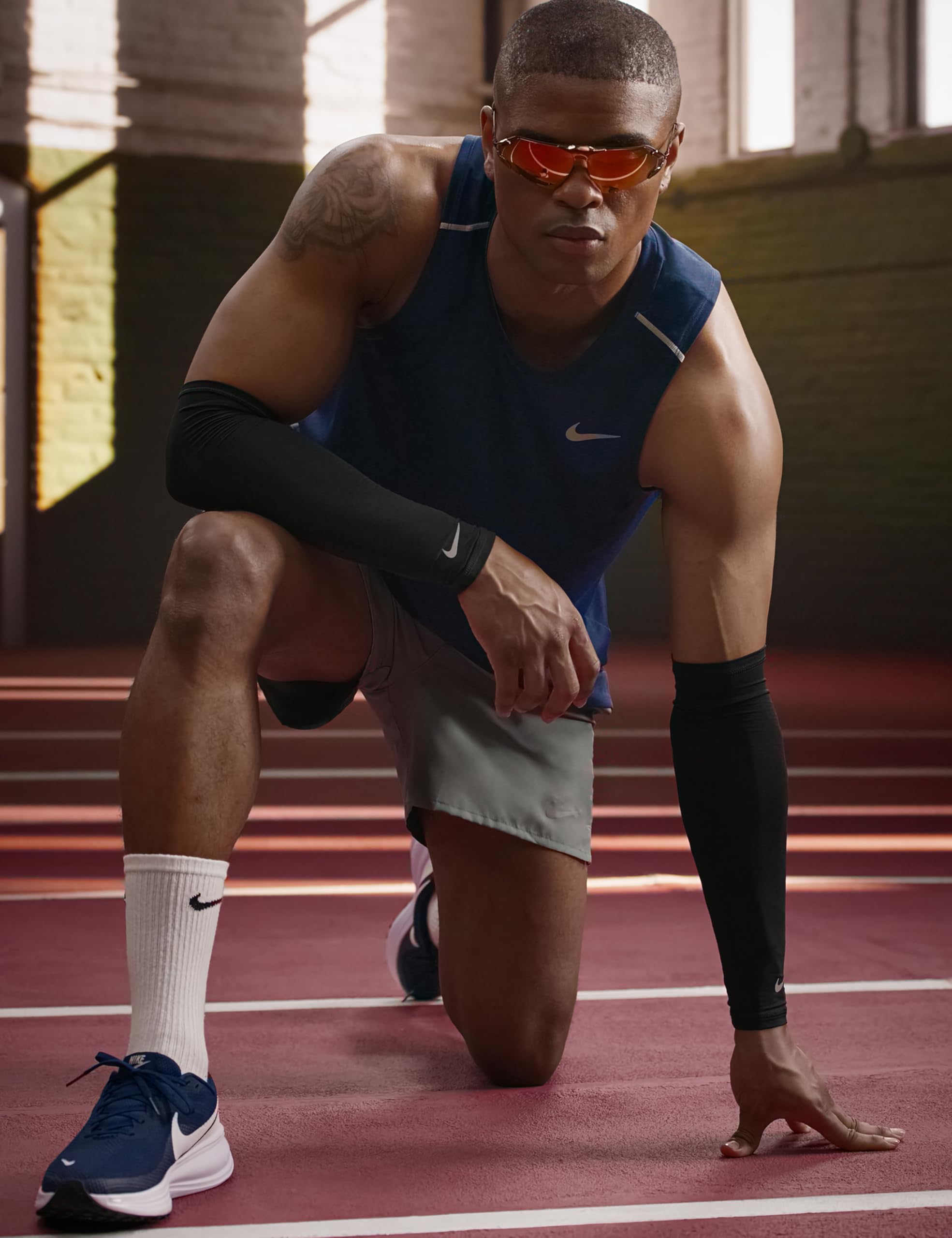 Nike Canotta da Uomo DF Miler Midnight Navy/Reflective Silv, XL