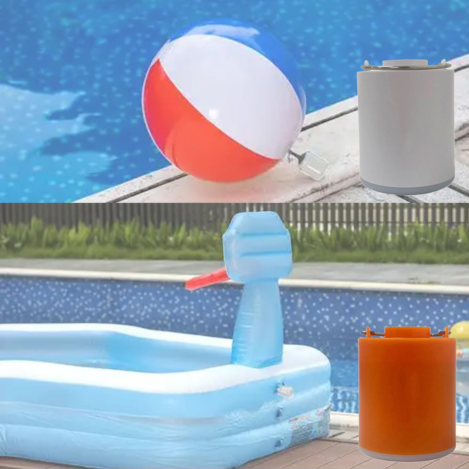 Bombas infladoras Recargables con funcionalidad de luz de Campamento Brillante para Tiendas de campaña Kayaks y Aventuras Aire Inflador de neumáticos por vacío para Recargable
