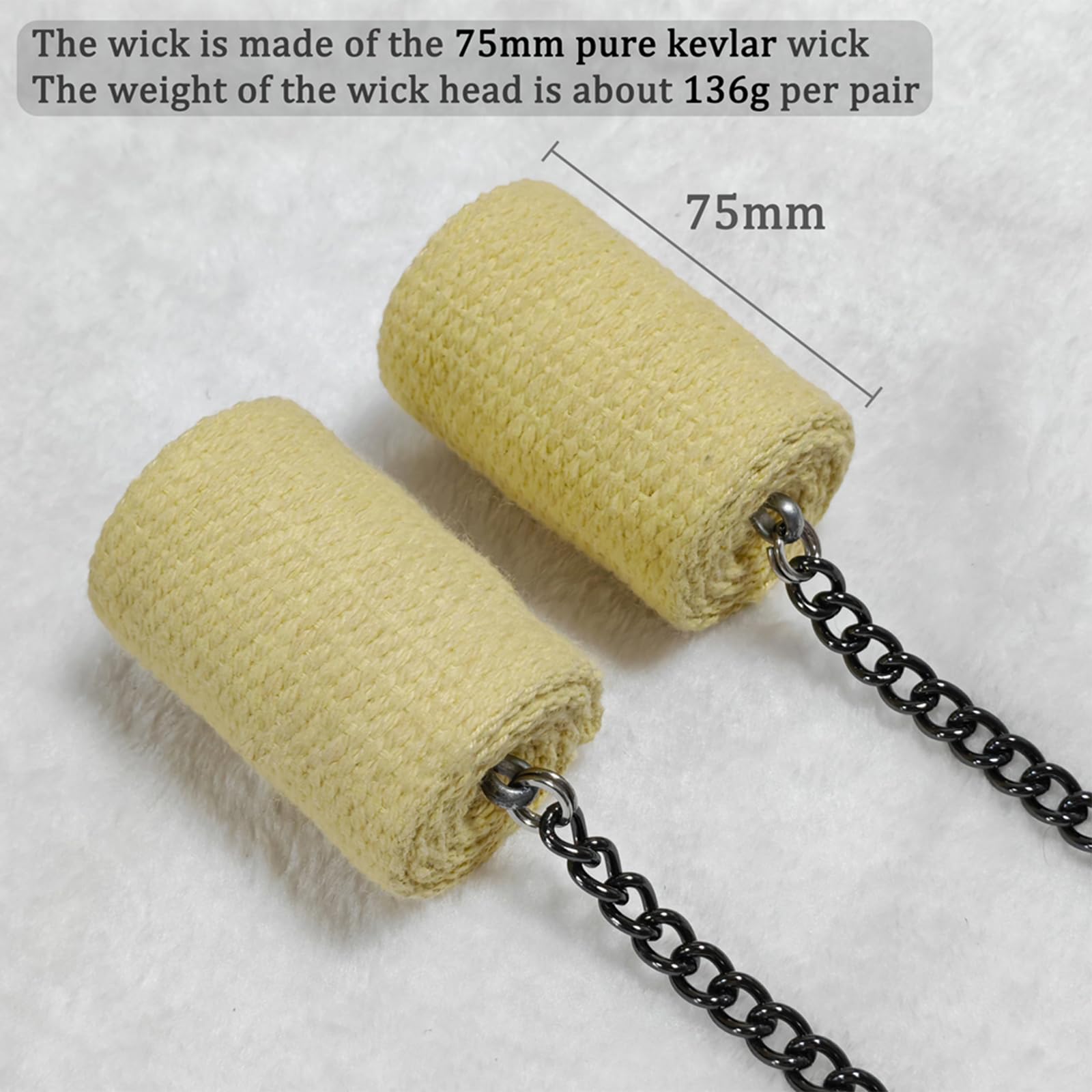 Flow Art - Set di 2 supporti per giocoleria in puro kevlar medio, 75 mm, lunghezza 61 cm