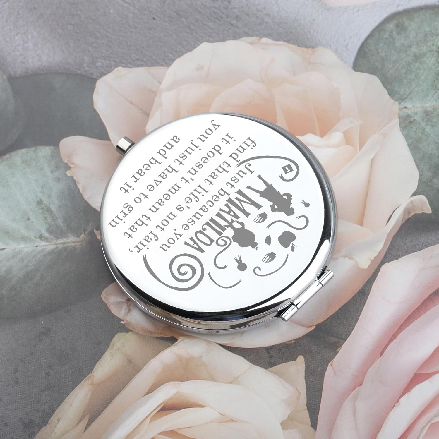 BAUNA The Musical Gift Musical Fan Gift Theatre Pocket Mirror for Friend Family Drama Lover Gift (Just Because CMS) - Image 7