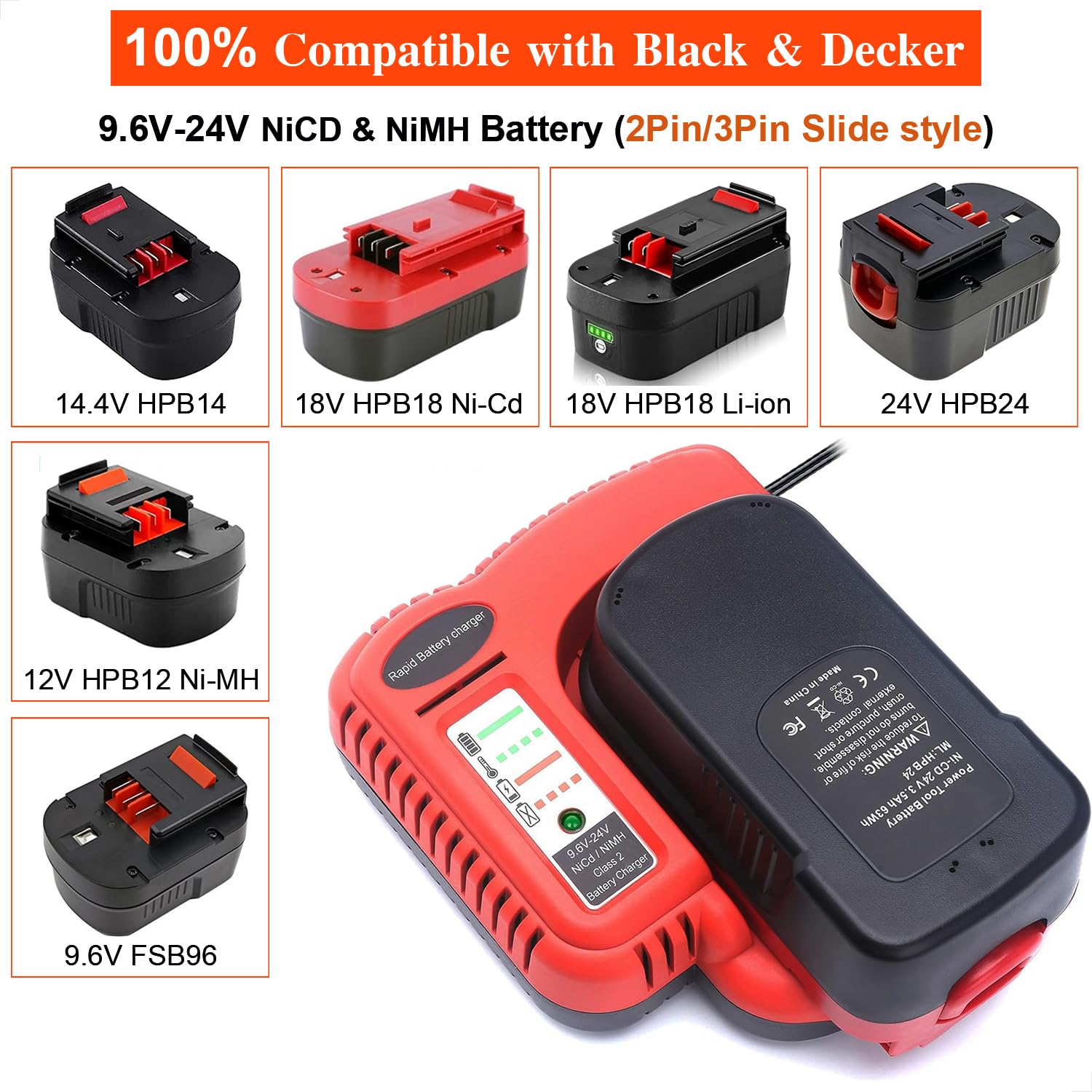 Hpb18 Battery LALAFO Battery Charger Replace For Black And Decker