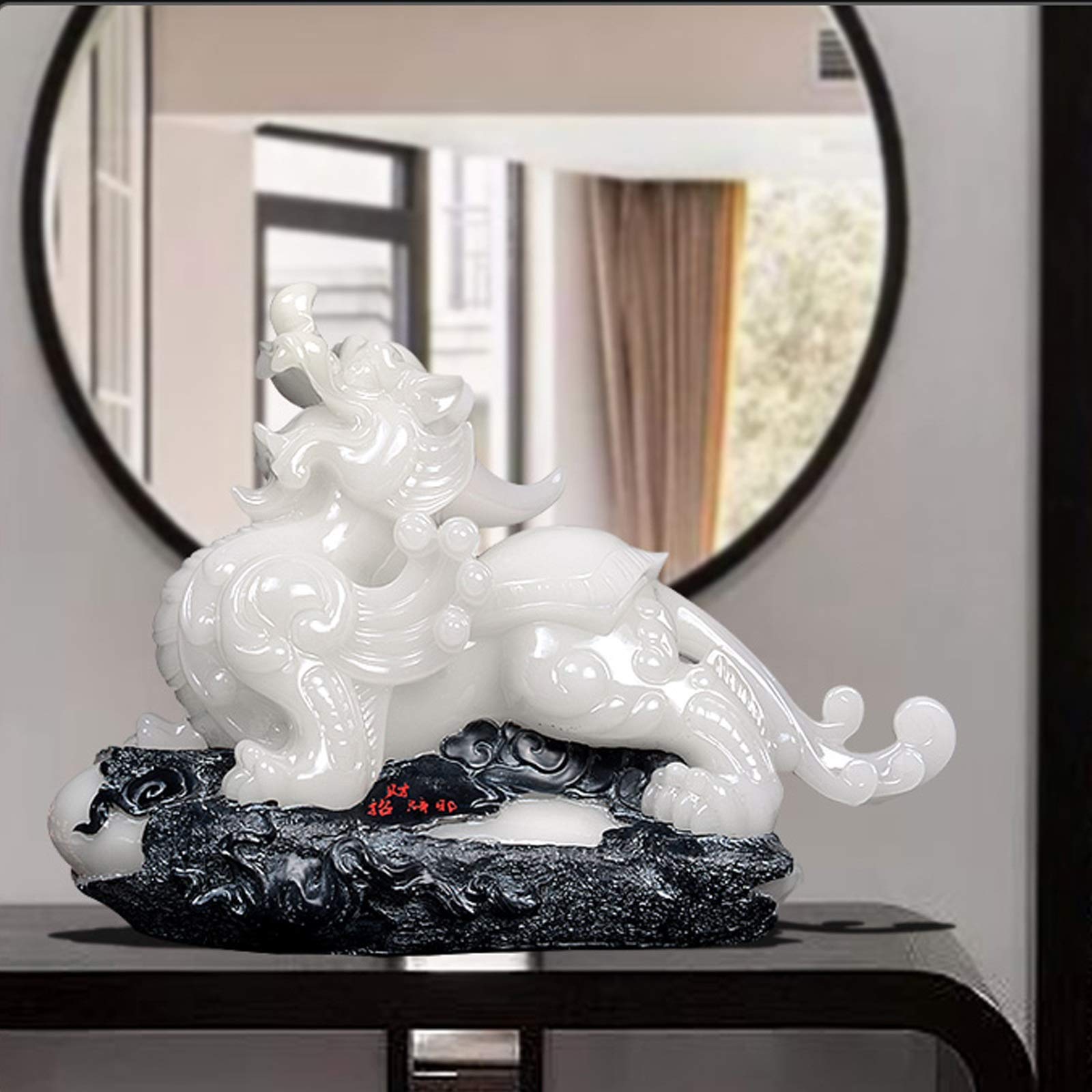 Dekoracja Feng Shui Białe Odważne ozdoby Otwierające prezenty Odważne ozdoby Salon Lucky Dekoracje Ozdoby biurkowe Odpowiednie do wysyłania rodziny i przyjaciół Ozdoba Posągi