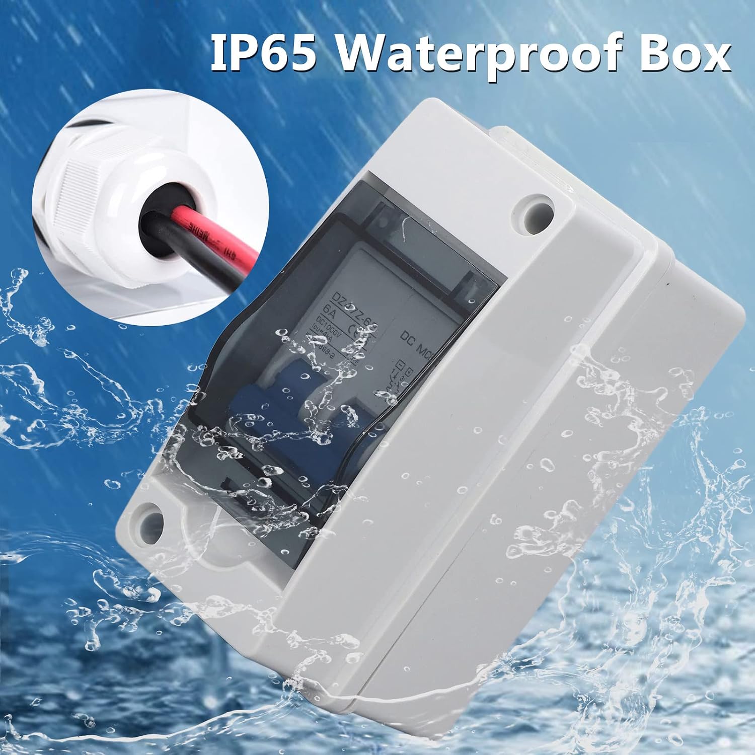DC Disconnect Switch 1000V Transparent Cover IP65 Box Miniature Circuit Breaker Isolator Switch for Solar System