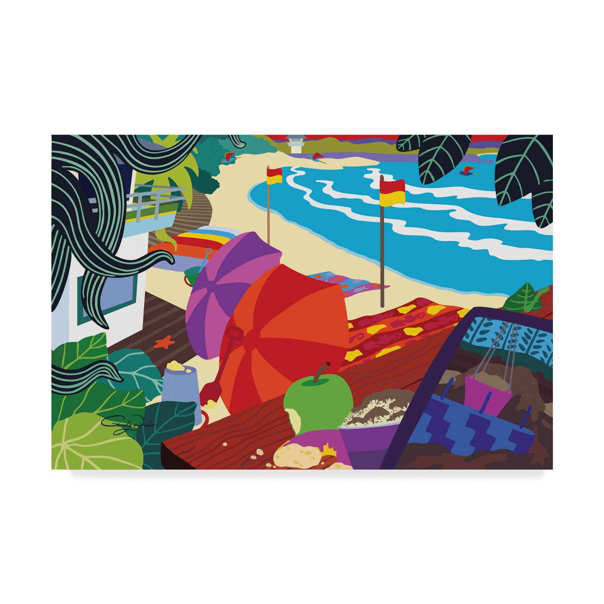 Trademark Fine Art Barefoot Executive by Cindy Wider, 12x19-Inch Fine Art, Multicolor