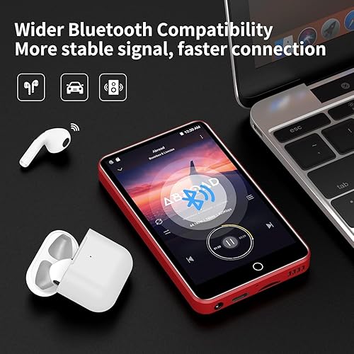Miniatura 7 de Reproductor de MP3 con Bluetooth y WiFi, 80 GB de almacenamiento y sistema operativo Android, pantalla táctil de 4 pulgadas, reproductor de música y