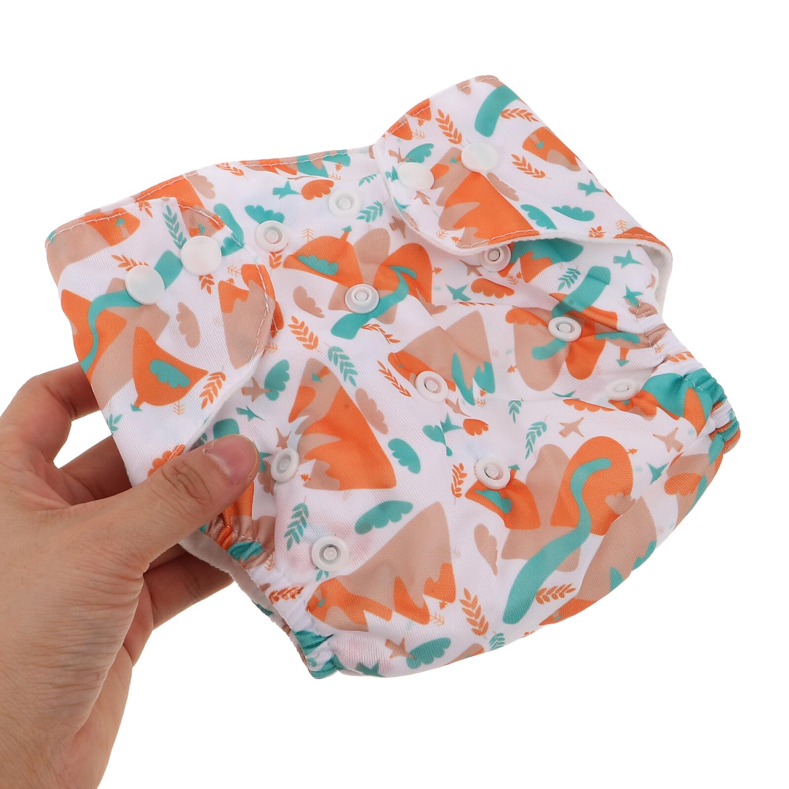Pañales Reutilizables para Recién Nacido 6 Unidades con Ropa Interior Ajustable, Absorbente y Transpirable, Estampados Infantiles (cactus, Elefante, Fruta), Pañales de