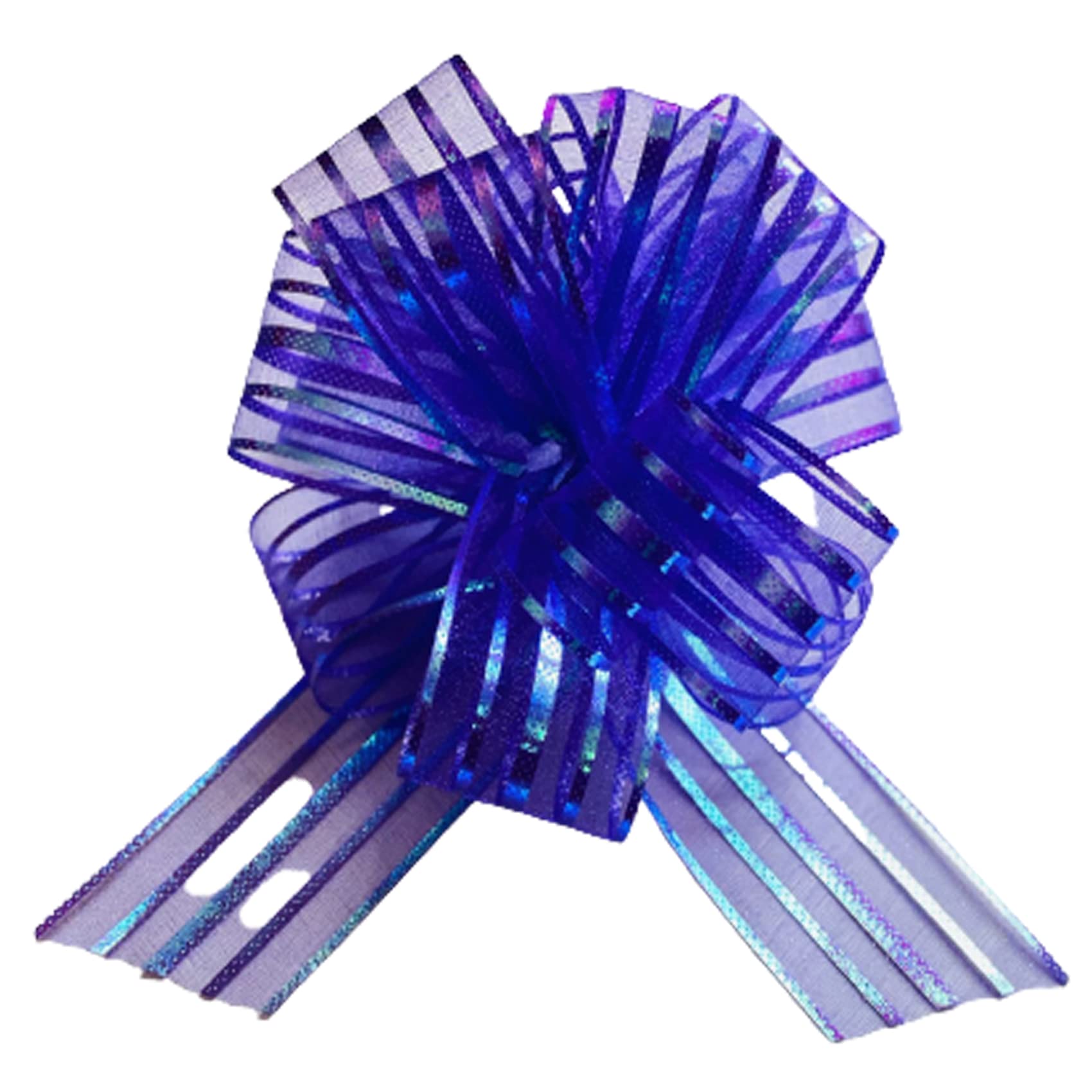 Large Organza Pull Bows 5 Packs Pull Bows Gift Wrapping Decoration Bow 50mm Blue Pulled Bow Ribbons Gift Bows for Present Wedding Car Gift Baskets Present Wrapping Flower Birthday Present Ties.