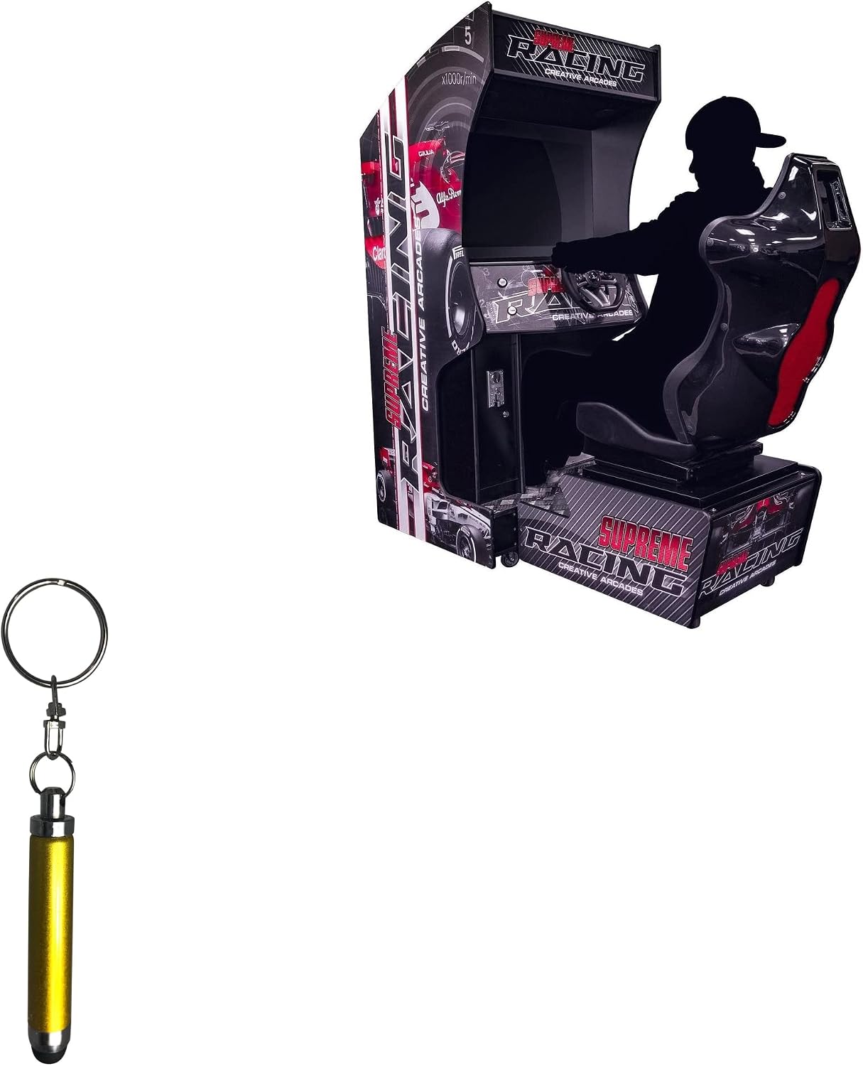 BoxWave Stylus Pen Compatible with Creative Arcades Modern Racer - Bullet Capacitive Stylus, Mini Stylus Pen with Keyring Loop - Bronze