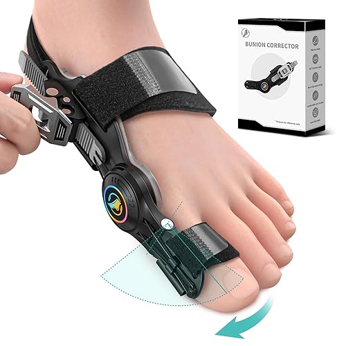 Corrector de juanetes mejorado para mujeres y hombres, corrección ortopédica de juanetes con enderezador antideslizante para dedos grandes, férula