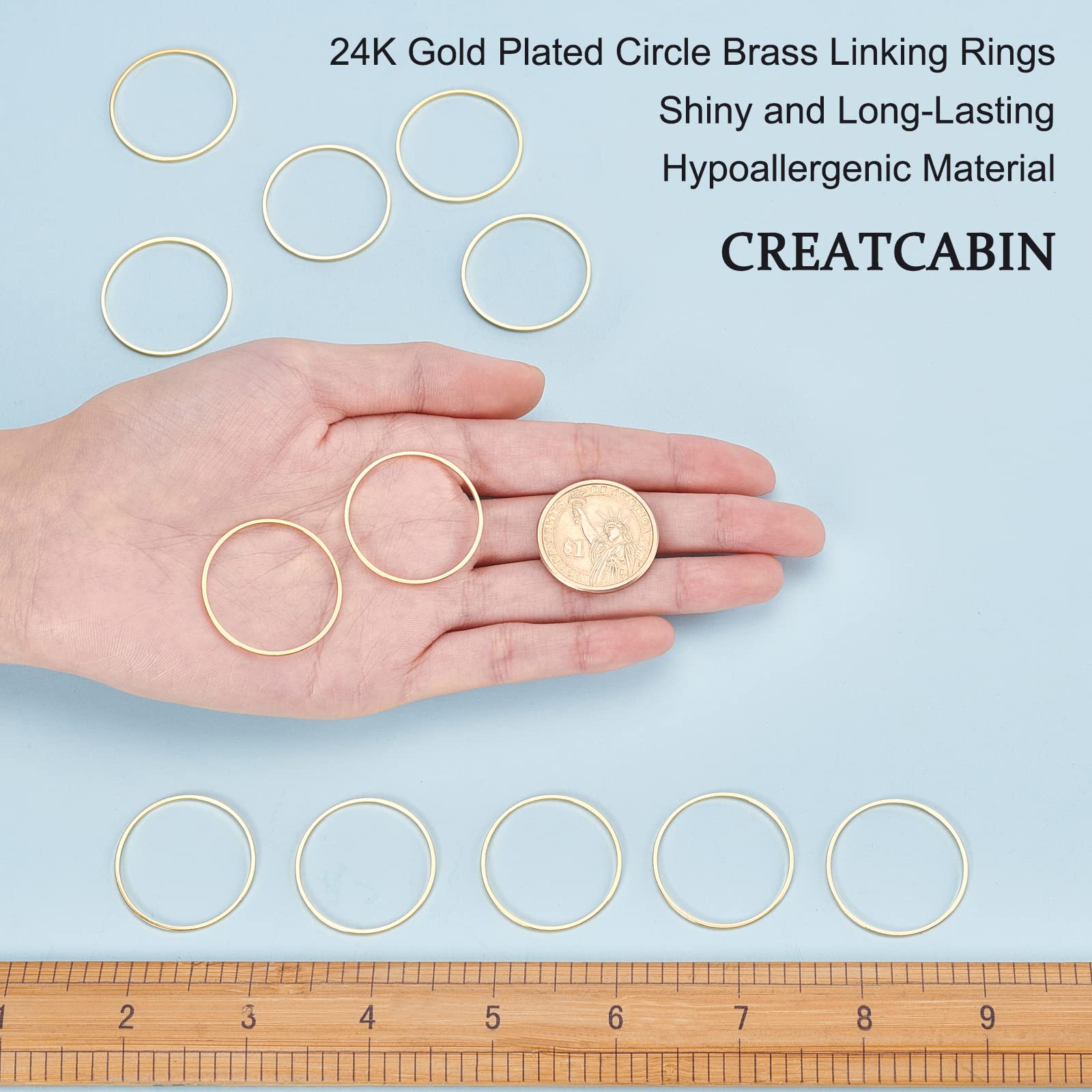Connettori distanziatori per perline con cornice a cuore in ottone placcato oro 18 carati attraverso il cerchio di perline con foro per accessori per la creazione di gioielli con perline fai da