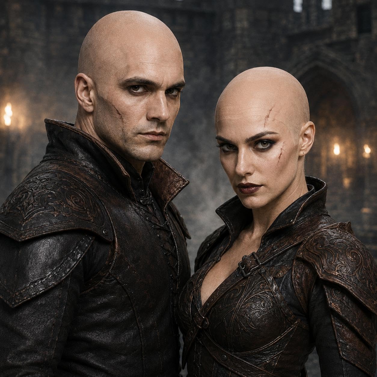 4 Pack Latex Bald Cap Costume Set with Wig Caps for Halloween Adults image 5