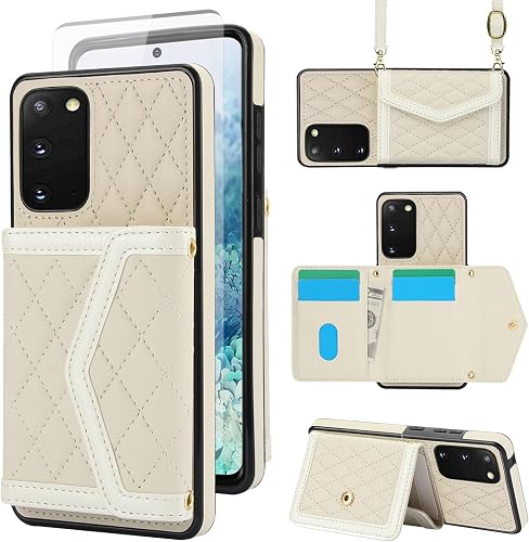 Asuwish Phone Case for Samsung Galaxy S20 FE 5G 6.5 inch Wallet Cell Cover with 