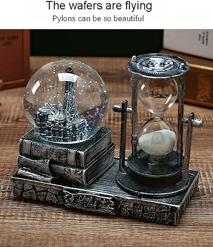 Miniatura 3 de MANFAITH, Temporizadores de arena para niños, reloj de hora con arena, temporizador de reloj de arena, tamaño 6.7 x 5.5 in (amarillo), adecuado para