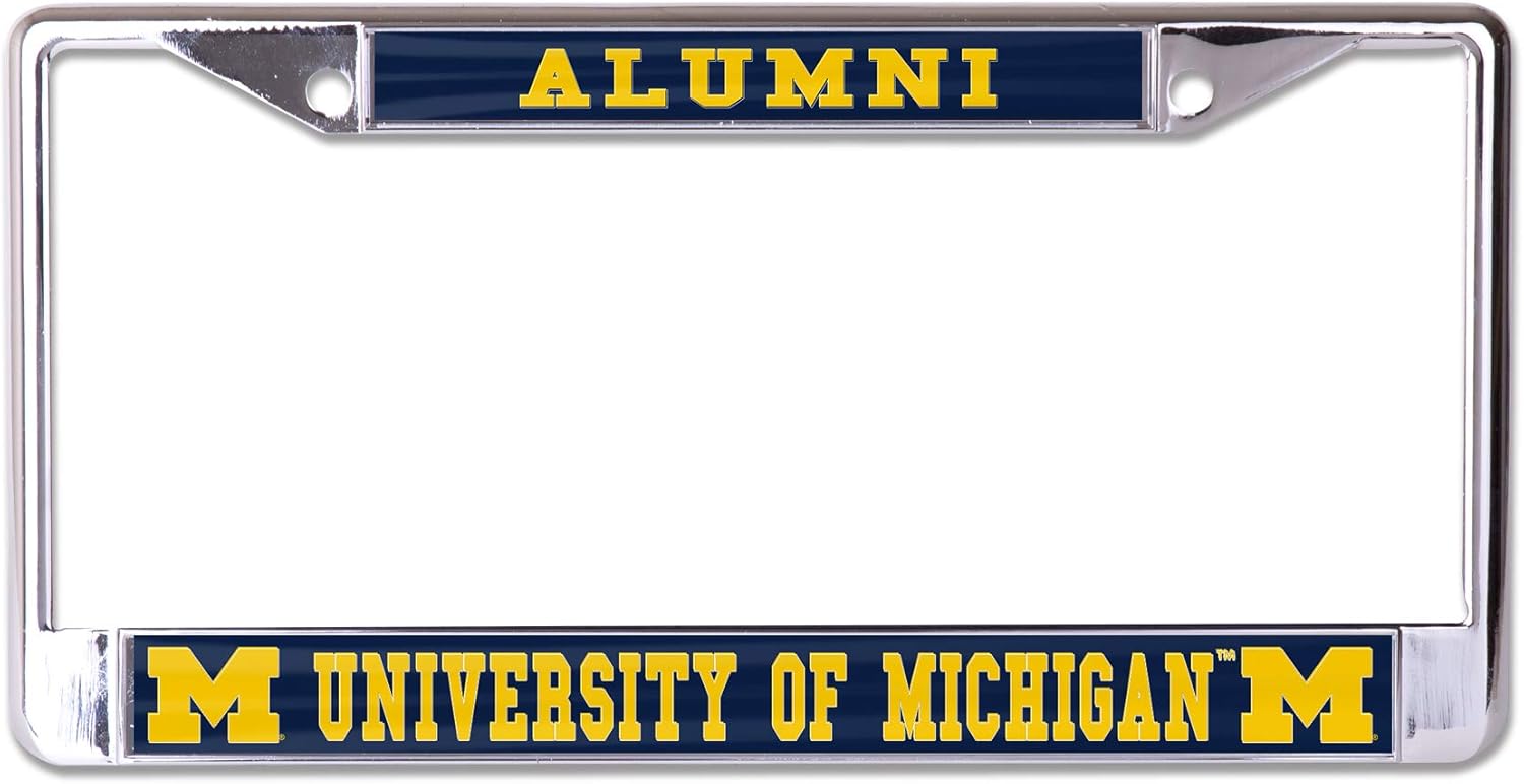 University Of Michigan Alumni Chrome License Plate Frame