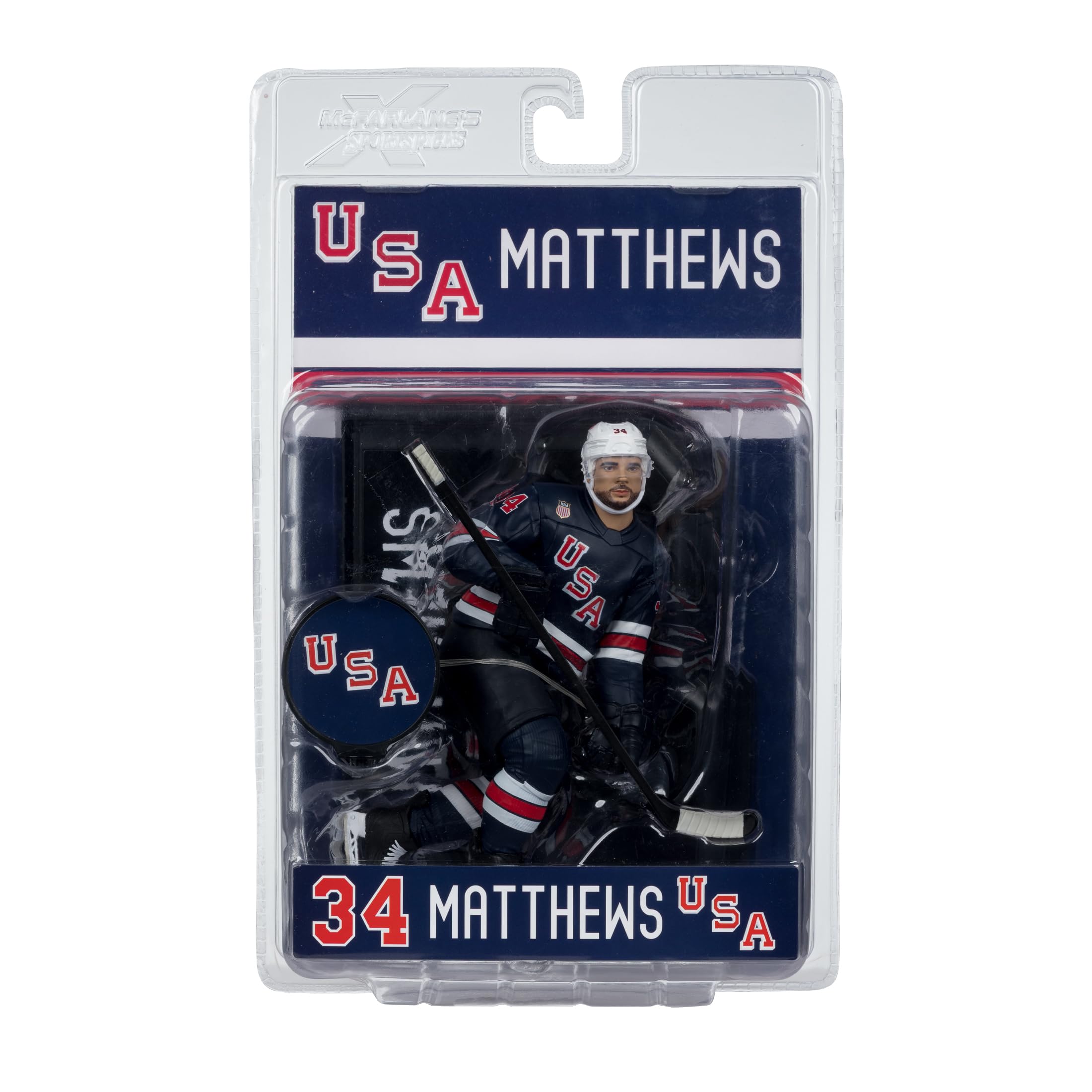マクファーレントイズ　USA MATTHEWS 34 Amazon.com: McFarlane Toys- Auston Matthews (USA Hockey) Olympics