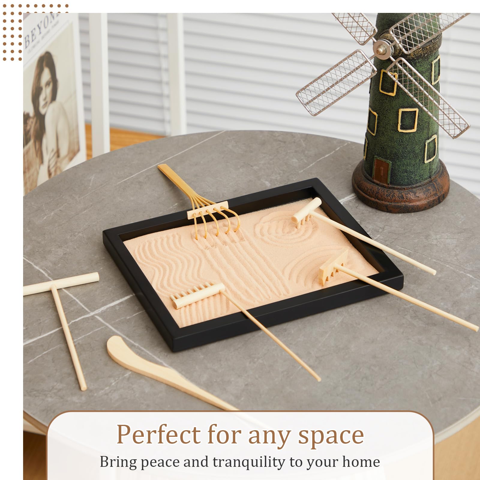 Amazon.com: Soulchen 8 Pcs Mini Zen Garden Kit for Table Decor DIY