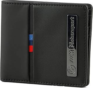 BMW M Motorsport Men's Wallet Black Puma Wallet + Shopping Chip, black, Classic