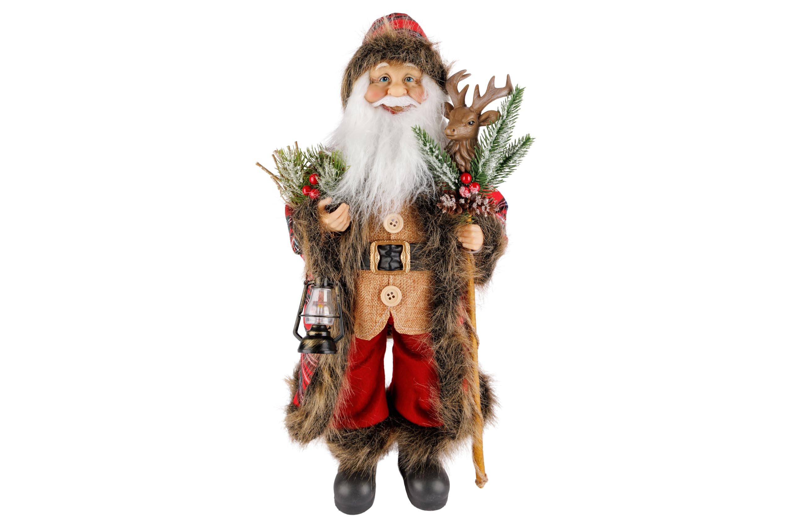 Cosy Home Textile Santa Claus, Red/Green, 25 x 15 x 46 cm
