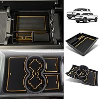 Vista 8 de BestEvMod para Rivian R1T y Rivian R1S Accesorios Bandeja Organizadora de Consola Central, Reposabrazos Caja de Almacenamiento Material ABS