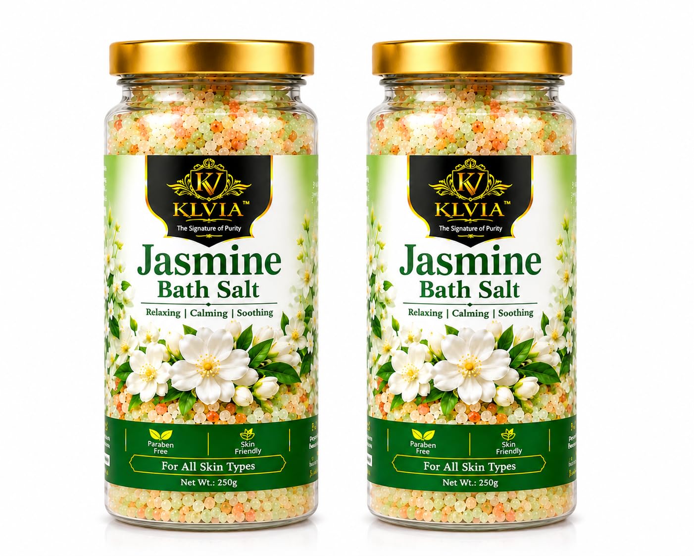 Jasmine Bath Salt, Epsom and Himalayan Salt Crystals, Relaxing, Calming and Soothing, Paraben Free, 250g, for All Skin Types, Pack of 2-picture-45