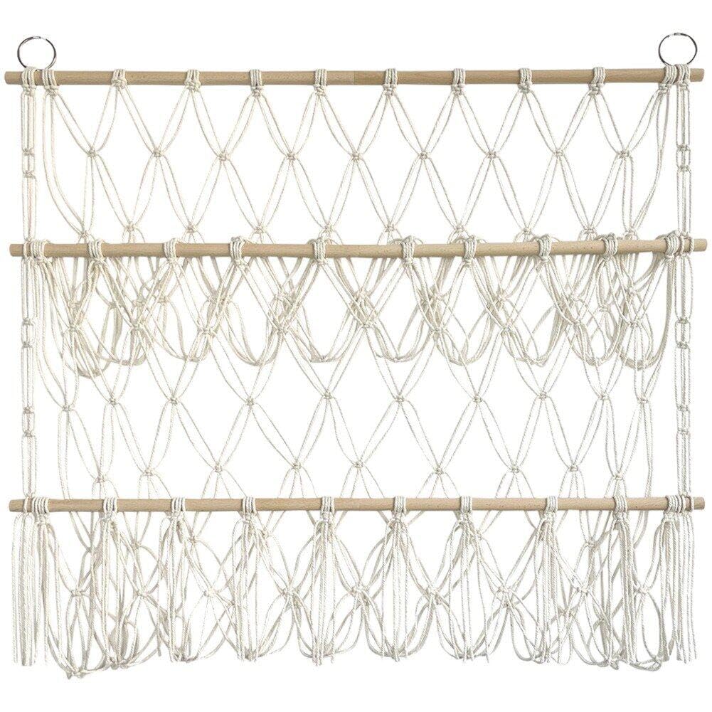 Filet suspendu pour jouets doux organisateur hamac peluche macramé