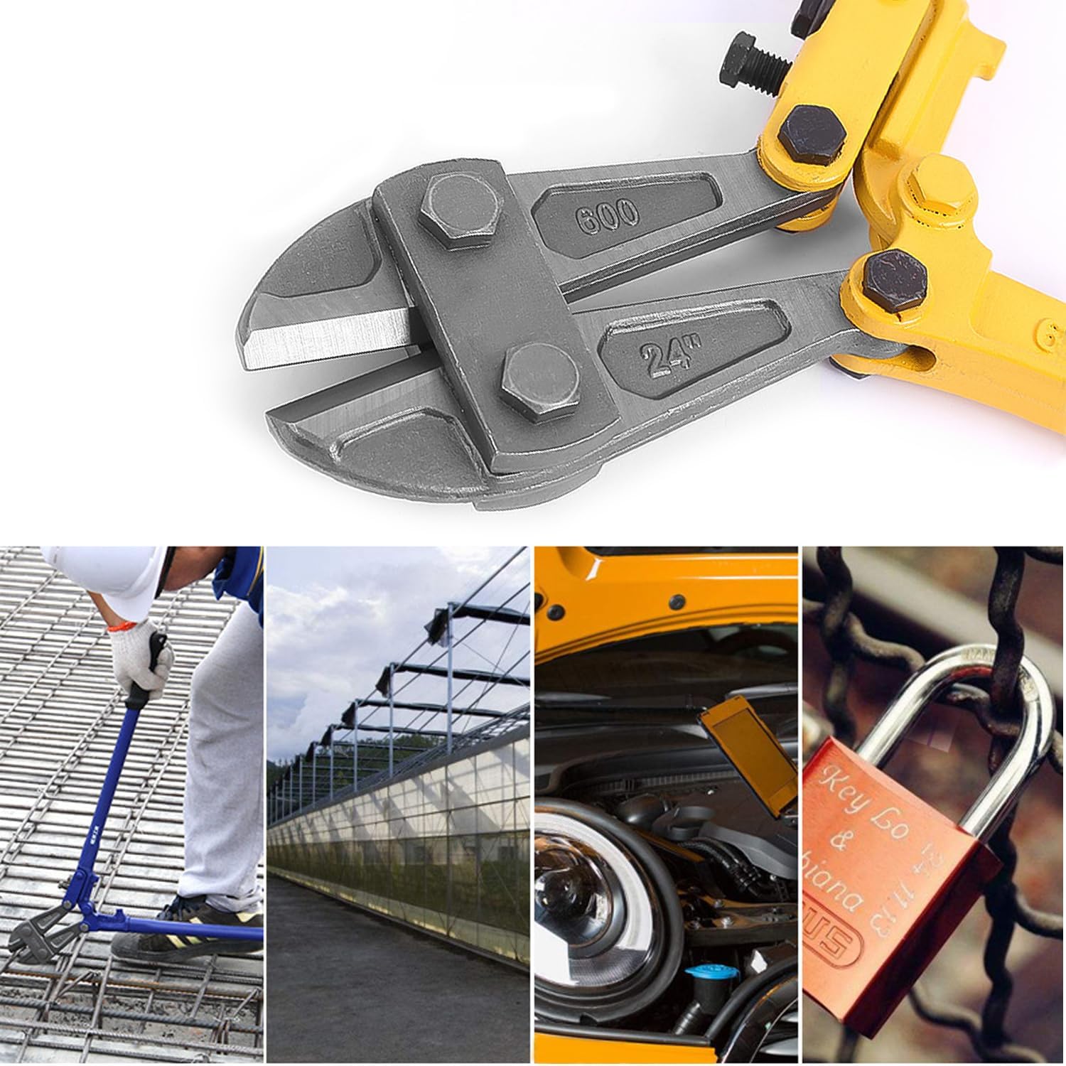 Utoolmart 24-Inch Bolt Cutter Replacement Jaws, Blade Cutter Hand Tool Parts for Cutting Bolts Chains Wires