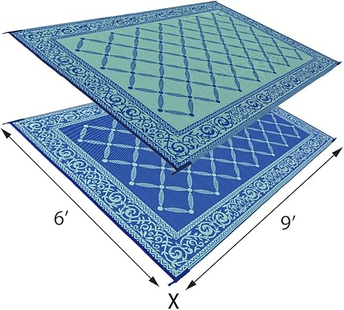 Vista 14 de Alfombrilla estilo jardín, Burgundy Borgoña/beige